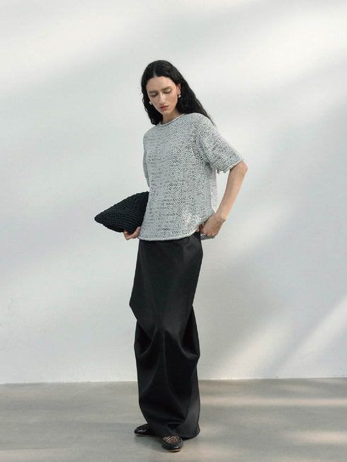 Chalk Mesh Top